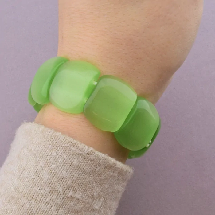 🏷️️ Браслет резинка Котяче око 17 см. ss_88695