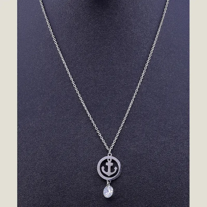 🏷️️ Підвіска якір Stainless Steel Сrystal 45 см ss_57600