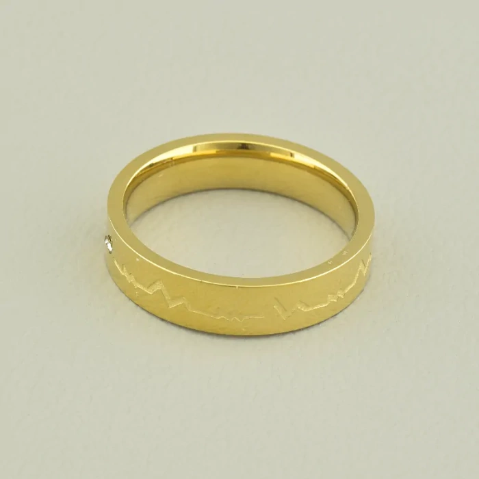 🏷️️ Каблучка медична сталь Xuping Фіаніт (позолота 18к лимонна) ss_97216