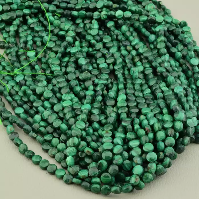 🏷️️ Нитка Малахіт (39 см, грані, зелений, без замку) ss_104990