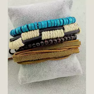 Браслет шамбала екошкіра 17 см