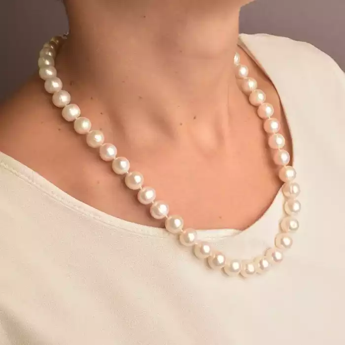 🏷️️ Намисто з перлин срібло (925 проба) 50 см. ss_91126