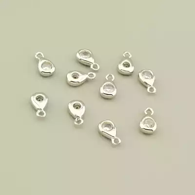 Кулон Фіаніт 7х4.5мм. (родій)