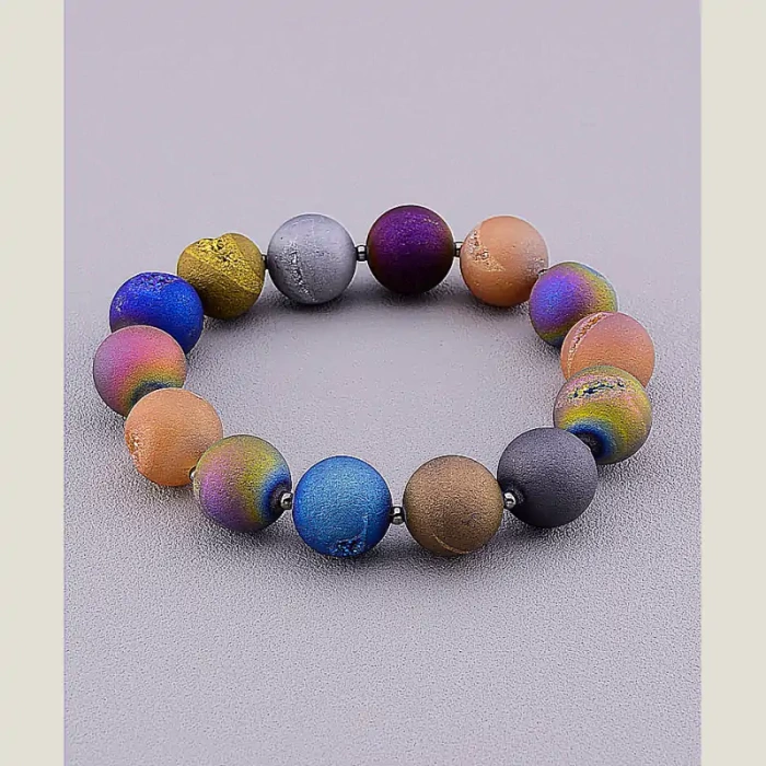 🏷️️ Браслет резинка Агат 18 см ss_71184