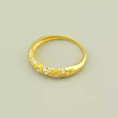 🏷️️ Каблучка Vogue Фіаніт (позолота лимонна 18к) F-99208