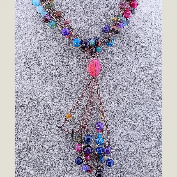 🏷️️ Намисто Агат 62 см ss_13015