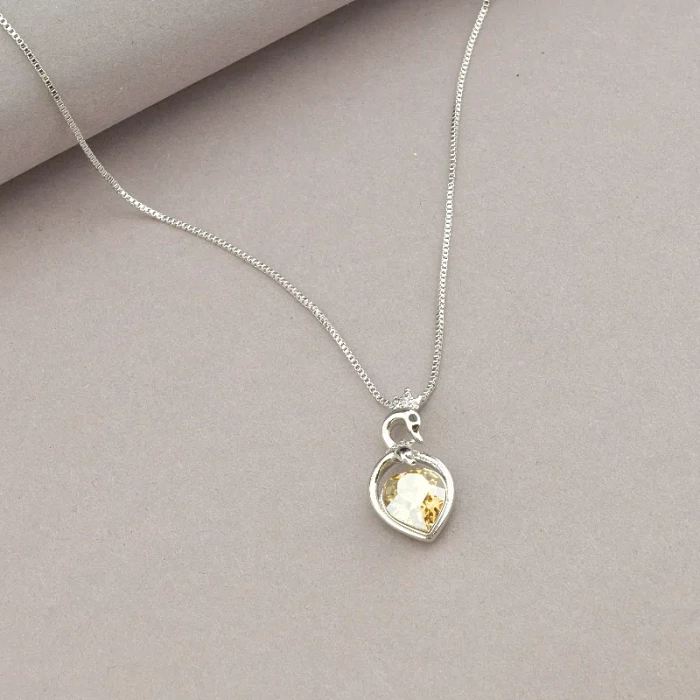 🏷️️ Підвіска Xuping Swarovski 40 см (родій) ss_74158