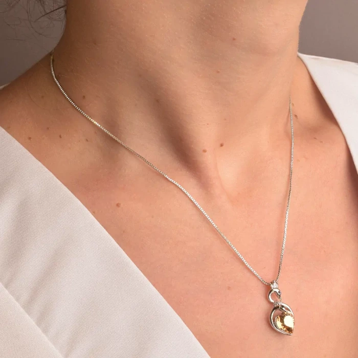 🏷️️ Підвіска Xuping Swarovski 40 см (родій) ss_74158