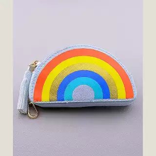 Брелок Сумочка райдуга екошкіра