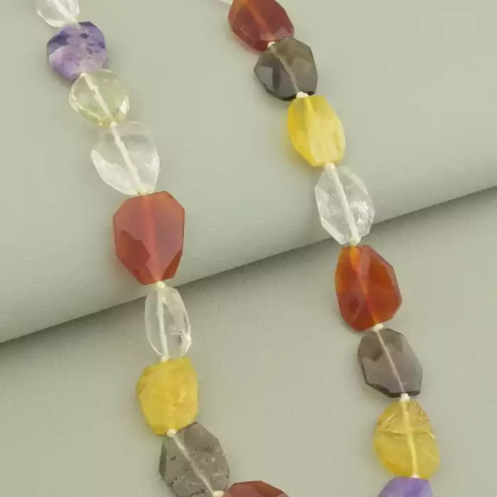 🏷️️ Намисто Аметист, Сердолік, Самоцвіти 44 см ss_52280