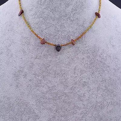 🏷️️ Підвіска Обсідіан, Бісер 38 см F-84821