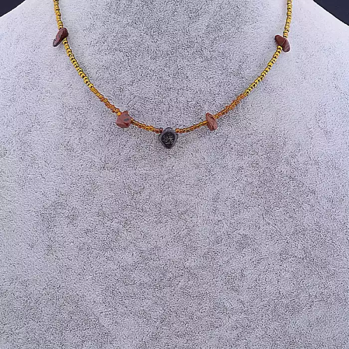 🏷️️ Підвіска Обсідіан, Бісер 38 см ss_84821