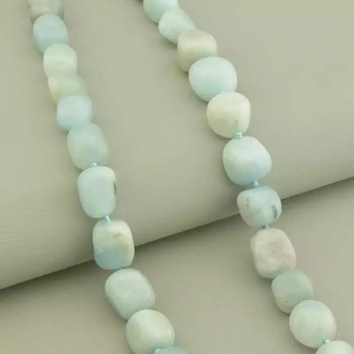 🏷️️ Намисто Аквамарин (cрібло 925 проба) 46 см. ss_101393