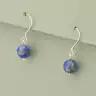 🏷️️ Сережки петля Лазурит (срібло 925 проба) F-101893