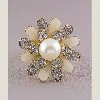 Каблучка квітка Сrystal (позолота 18к)