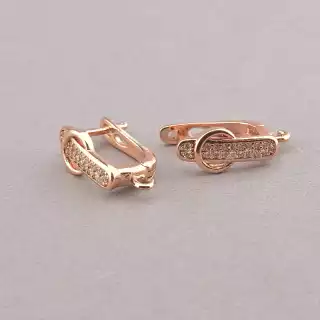 Швензи Пара Фіаніт позолота 18к (рожева) 15х7см.