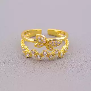 Каблучка роз'ємна метелик FJ Сrystal