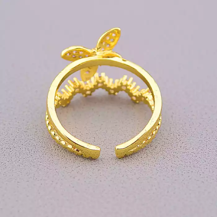 🏷️️ Каблучка роз'ємна метелик FJ Сrystal ss_43285