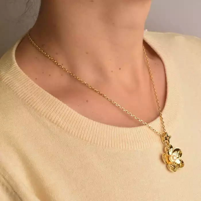 🏷️️ Підвіска + Сережки Майорка 43 см. (позолота 14k (лимонна)) ss_96437