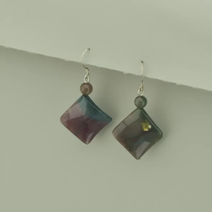 🏷️️ Сережки петля Яшма ss_96770