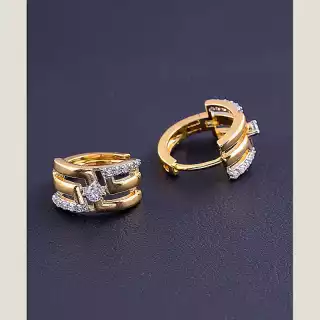 Сережки кільця Xuping Фіаніт (позолота/родій)