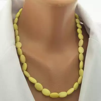 🏷️️ Намисто з жадеїтом зелене, 49 см F-104591