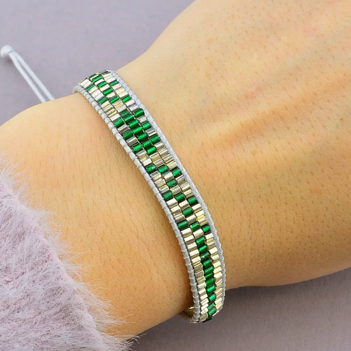 🏷️️ Браслет шамбала Бісер 17 см ss_29793