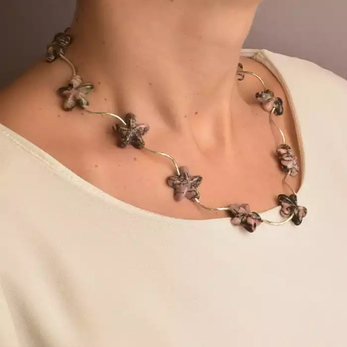 🏷️️ Намисто Родонит 50 см ss_80000