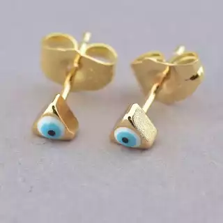 Сережки пусети Xuping емаль (позолота 18к)