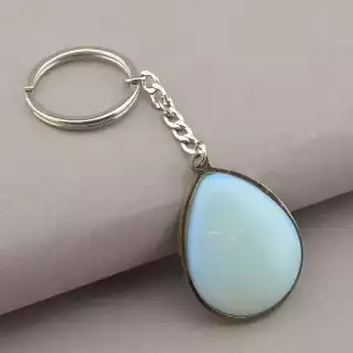 Брелок Stainless Steel Місячний камінь 11х30 мм