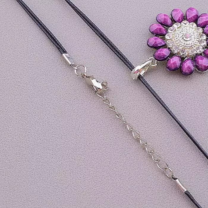 🏷️️ Підвіска квітка Стрази 46 см ss_10819