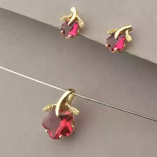 Сережки + Кулон Xuping Фіаніт (позолота 18к)