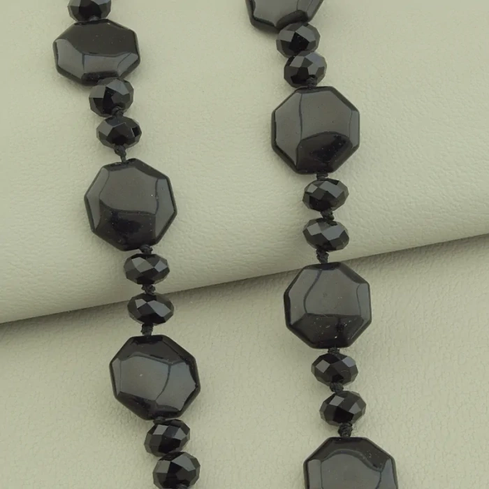 🏷️️ Намисто Агат, Чеський кришталь 45 см. ss_100456