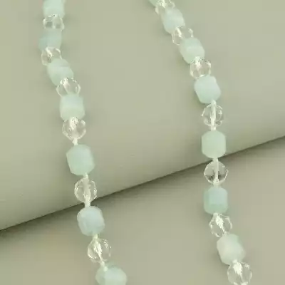 🏷️️ Намисто Аквамарин (cрібло 925 проба) 44 см. F-101394