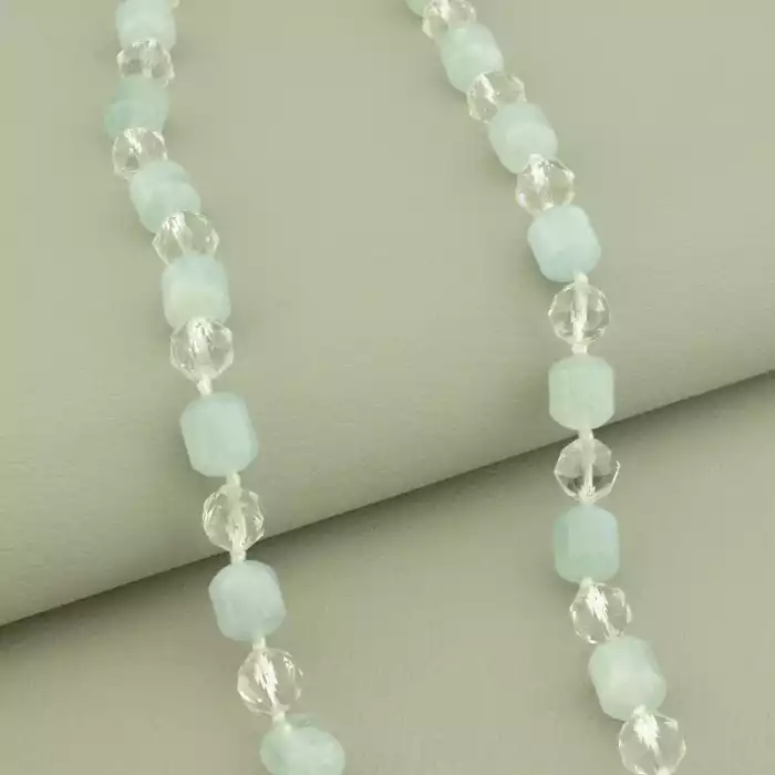 🏷️️ Намисто Аквамарин (cрібло 925 проба) 44 см. ss_101394