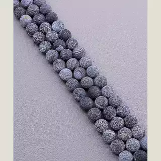 Намистини Агат 38 см 12 мм на нитці (натуральне каміння, без застібки)