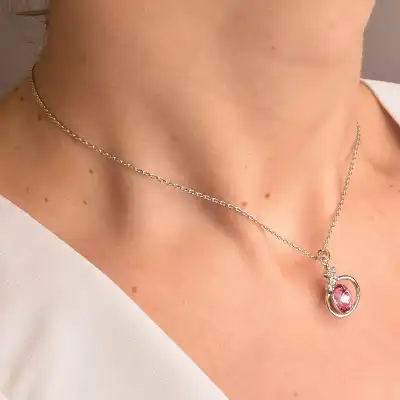 🏷️️ Підвіска планета Xuping Swarovski 35 см (родій) F-86455