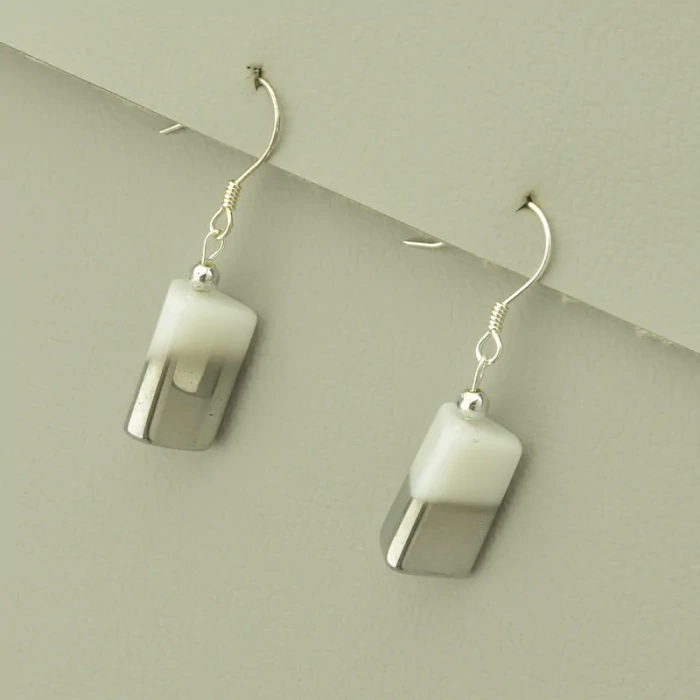 🏷️️ Сережки петля Муранське скло (срібло 925 проба) ss_102094