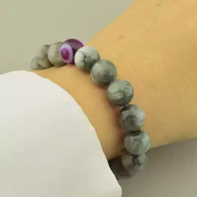 🏷️️ Браслет резинка Орлинне око, Агат 17 см. F-102294