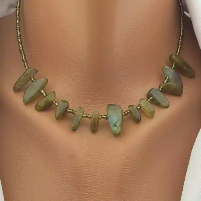 🏷️️ Підвіска Лабрадор, Бісер 38 см (сталь) ss_102494