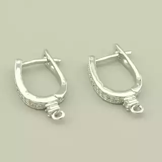 Швензи Пара Фіаніт 19х2, 8мм. (родій)