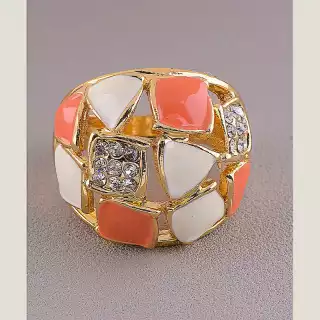 Перстень емаль Сrystal (позолота 18к)