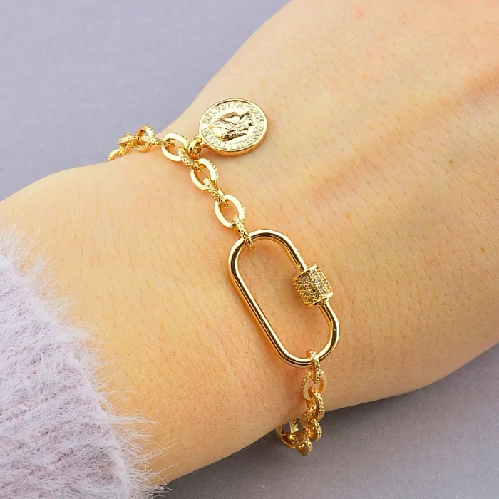 🏷️️ Браслет, що закручується Xuping Фіаніт 18 см. (позолота 18к) ss_88066