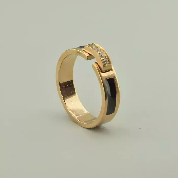 🏷️️ Каблучка медична сталь Xuping Фіаніт (позолота 18к рожева) ss_95971