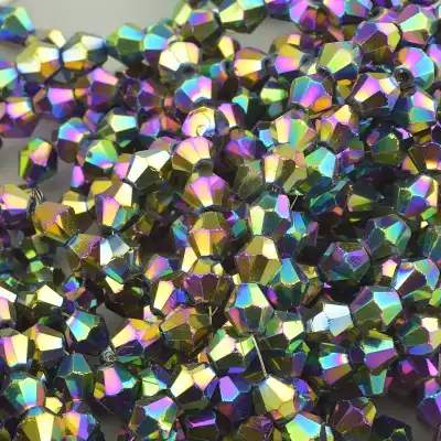 🏷️️ Намистини Чеський кришталь 30 см. (без застібки) на нитці з гранями F-96884