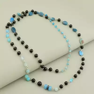 Намисто Турмалін, Апатит, Агат 94 см