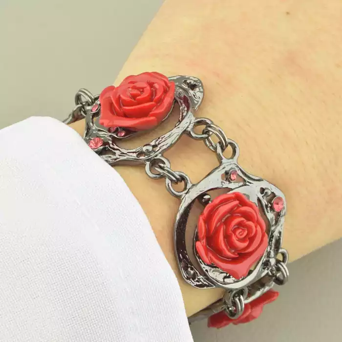 🏷️️ Браслет петля Полімерна глина, Фіаніт 17,5 см. ss_99935