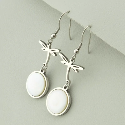 Сережки Stainless Steel Перламутр