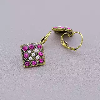 Сережки на англійській застібці Fashion Сrystal