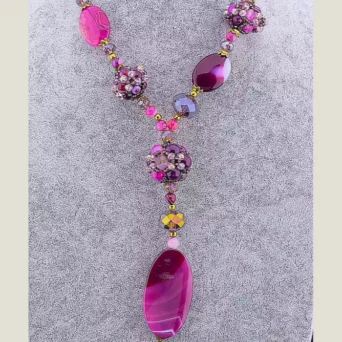 🏷️️ Намисто Агат 55 см ss_14772